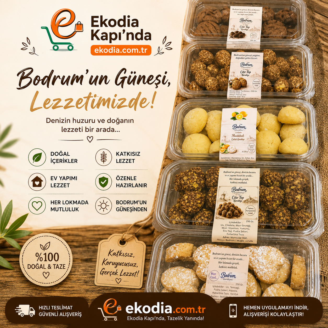 Bodrum Kurabiyesi Çeşitleri 200-250 G