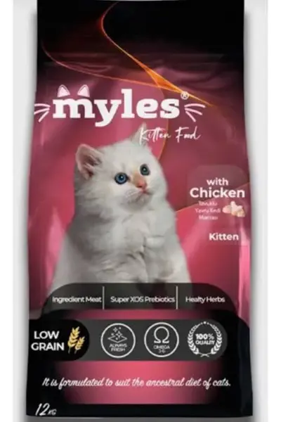Myles cat food tavuk etli yavru kedi maması 12 kg