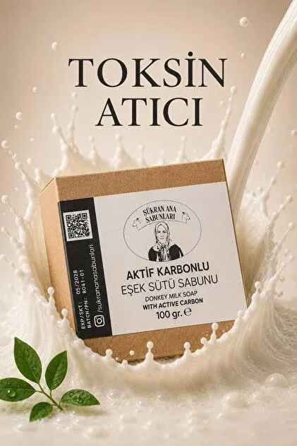 Şükran Ana Aktif Karbonlu  Eşek Sütü Sabunu 100 g