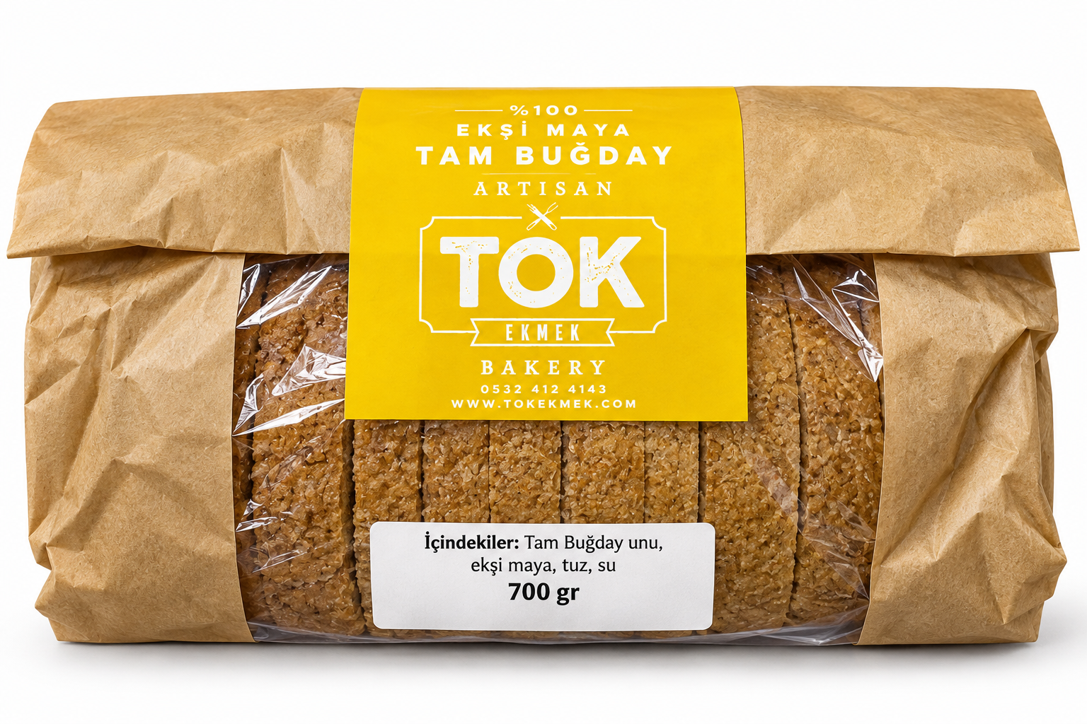 Tok Ekmek Siyez Ekşi Maya Tam Buğday 700 G