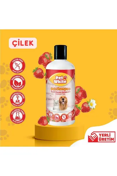 Pet White Şampuan Çilek 500 ml