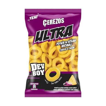 Çerezos Ultra Peynir & Soğan Aromalı Dev Boy Mısır Cips 150 g