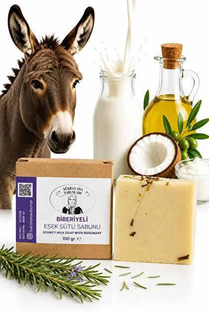 Şükran Ana Biberiyeli  Eşek Sütü Sabunu 100 g